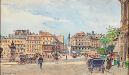 Donaukanal mit Ferdinandsbrücke und Blick in die Taborstraße